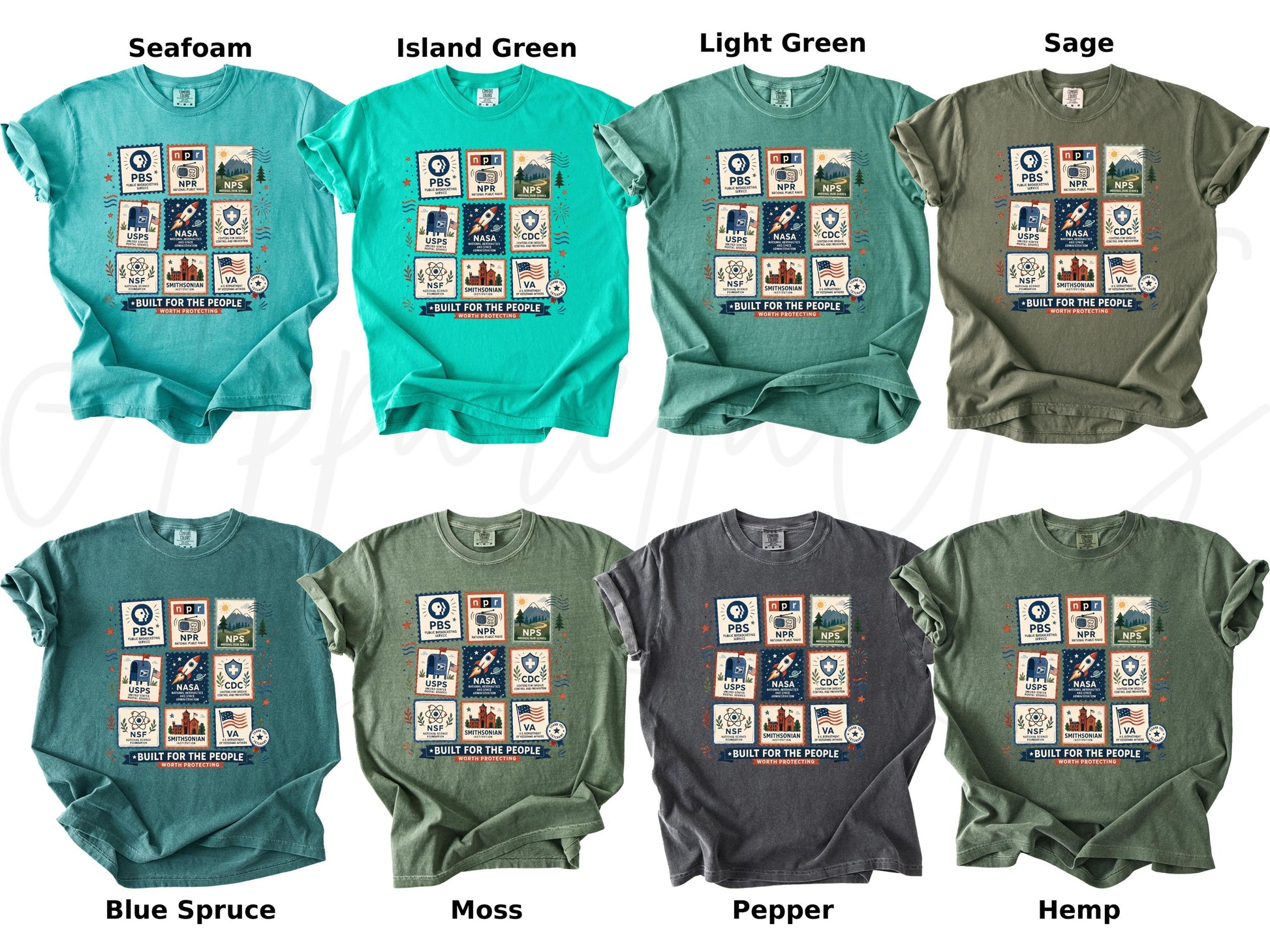 Comfort Colors® Built For The People Shirt, Liberal Fourth of July Tee, PBS USPS NASA Sweatshirt, Leftist Protest Gift Tee