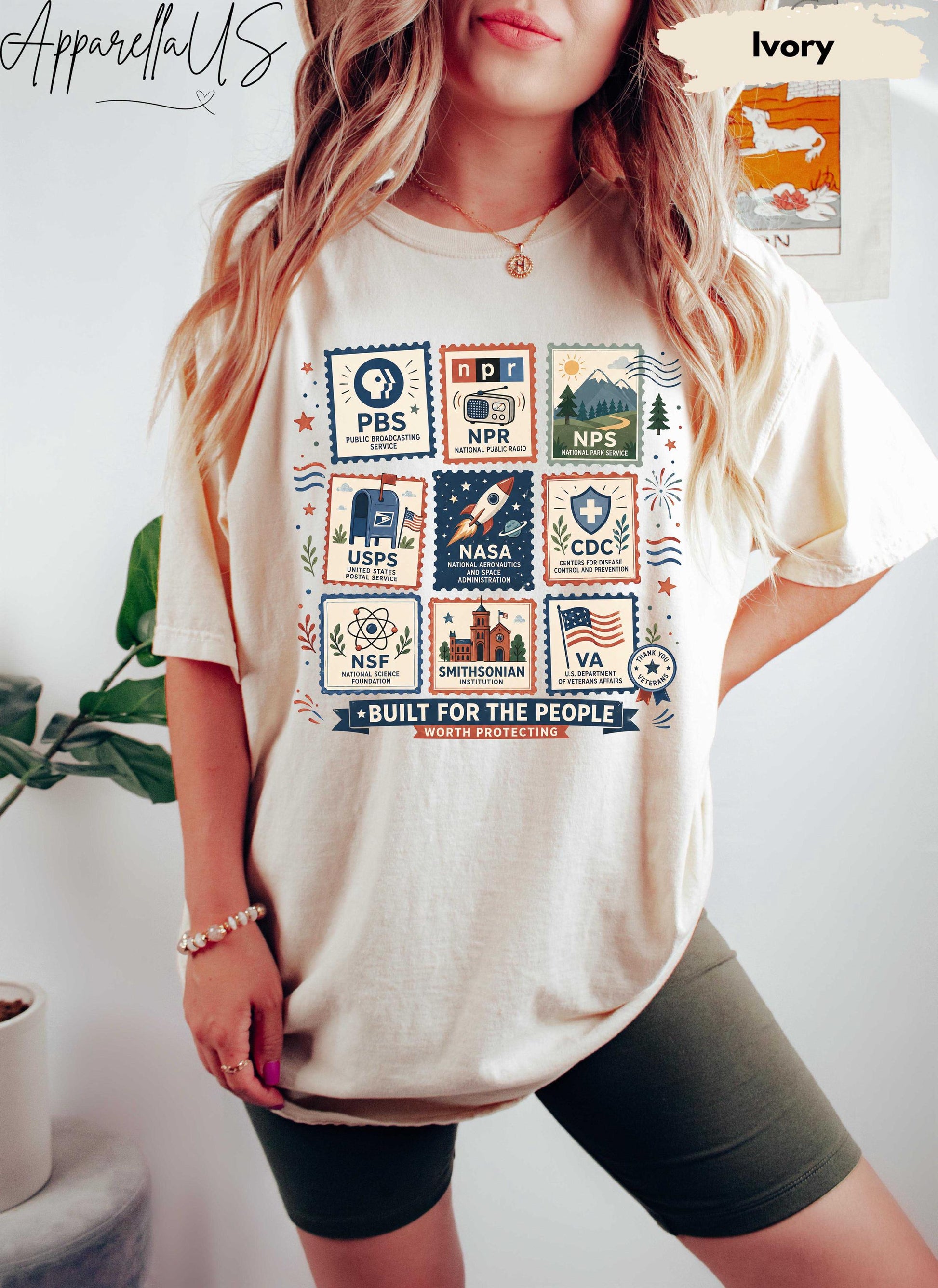 Comfort Colors® Built For The People Shirt, Liberal Fourth of July Tee, PBS USPS NASA Sweatshirt, Leftist Protest Gift Tee