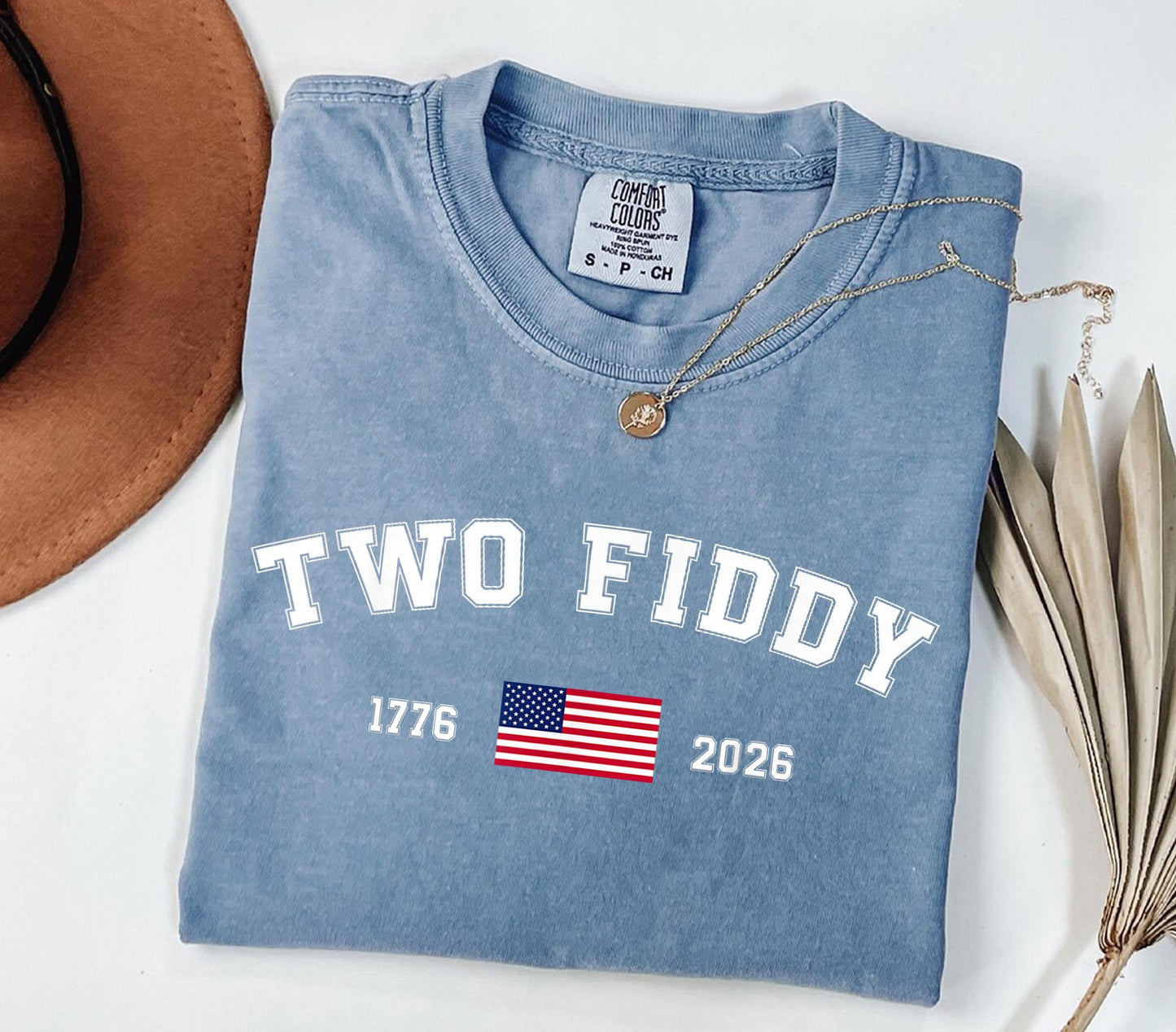 4th Of July Two Fiddy Shirt, 1776 2026 Patriotic Tee, American Flag Graphic Shirt, USA Anniversary Birthday Gift, Comfort Colors T-Shirt