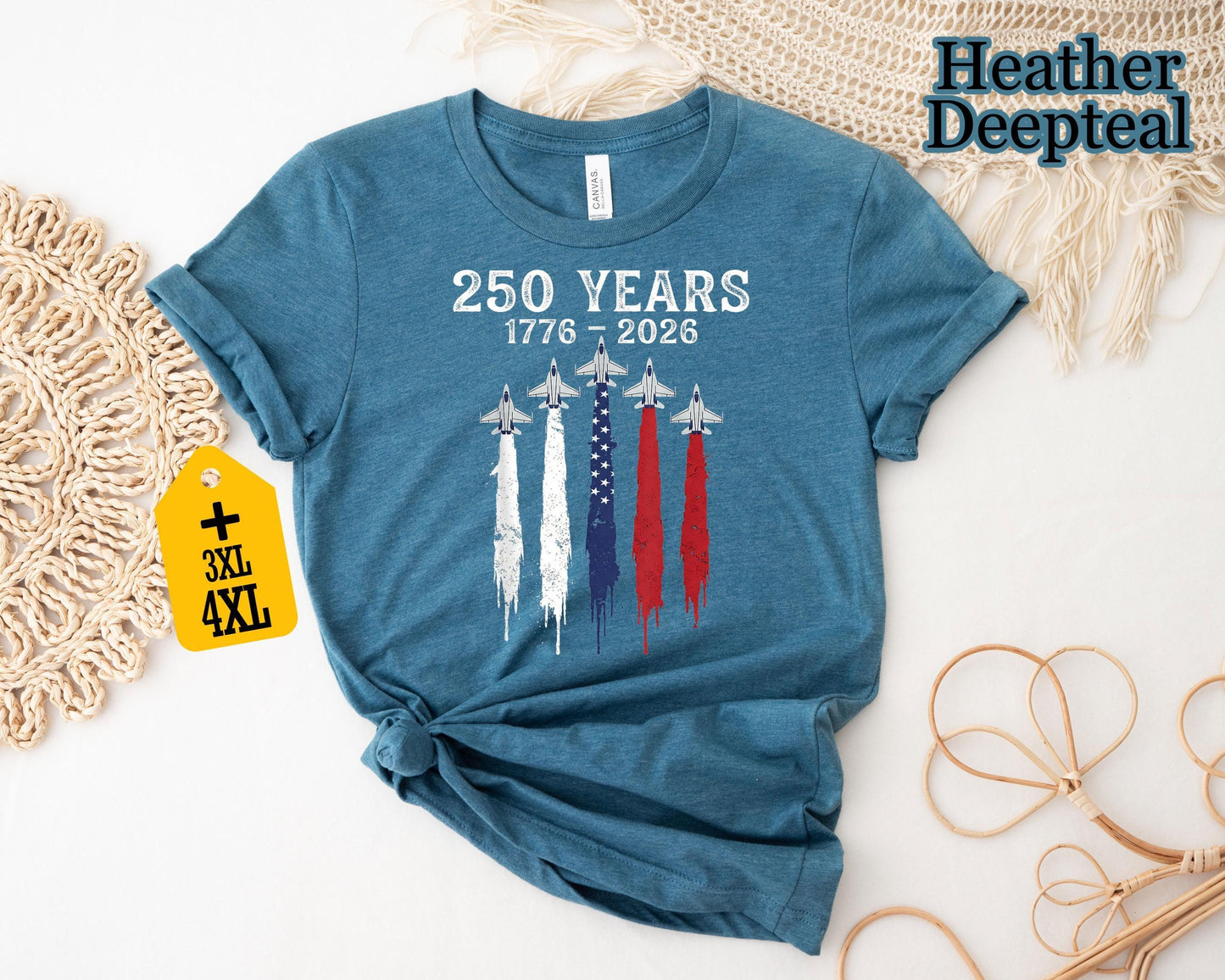 USA 250 Years Shirt, Patriotic Jet Fighter Shirt, America 250th Anniversary Shirt, Independence Day Tee, USA 1776-2026 Shirt