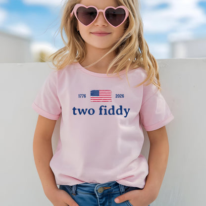 Comfort Colors® 4th Of July Two Fiddy Shirt 1776 2026 Patriotic Tee American Flag Graphic Shirt USA Anniversary Birthday Fourth of July Gift