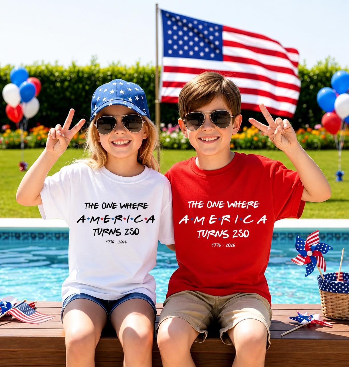 Comfort Colors® The One Where America Turns 250 Years Shirt, USA Patriotic 1776-2026, 4th of July, 250th Anniversary Gift, Independence Day