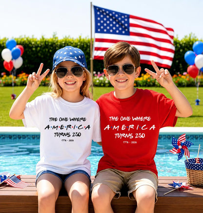Comfort Colors® The One Where America Turns 250 Years Shirt, USA Patriotic 1776-2026, 4th of July, 250th Anniversary Gift, Independence Day