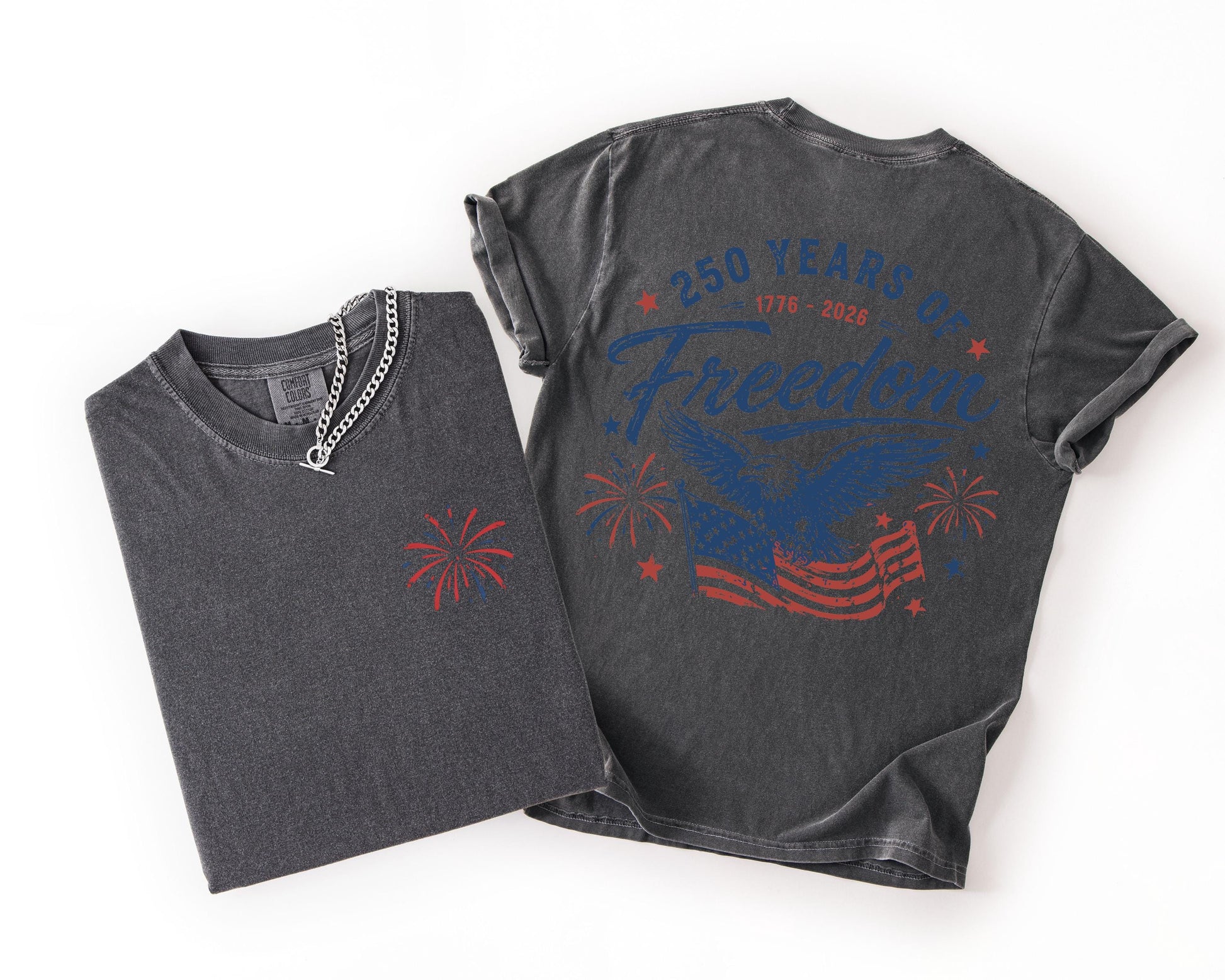 Comfort Colors® 250 Years of Freedom Shirt,America 250th Anniversary Shirt, Patriotic Eagle Comfort Colors Shirt, USA Independence Day Shirt