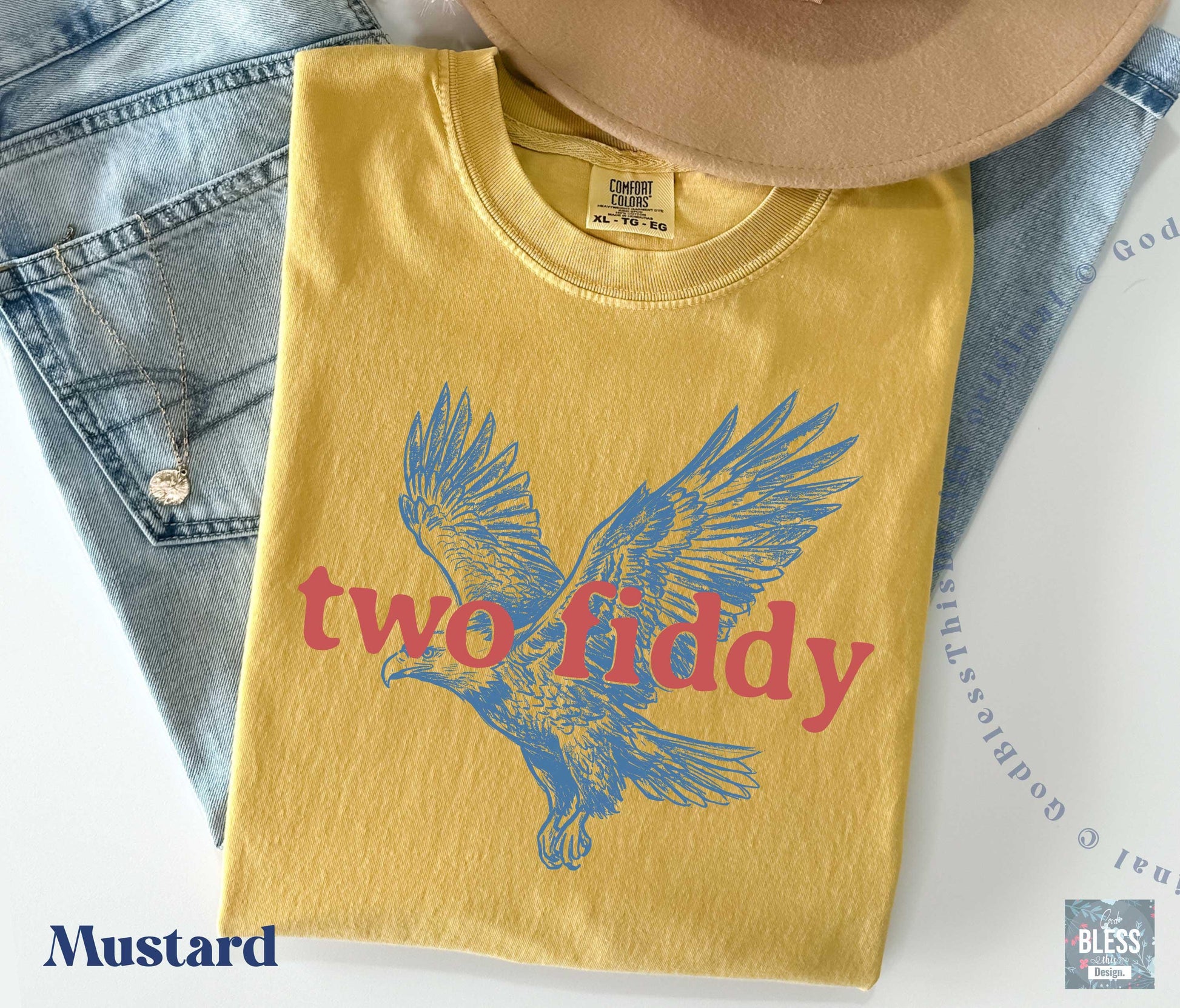 Two Fiddy Shirt, USA 250 Years Tee, Funny Patriotic Graphic Tee, 1776 2026 Shirt, 4th of july Gift, Comfort Colors, Independence Day GBD2830