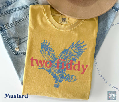 Two Fiddy Shirt, USA 250 Years Tee, Funny Patriotic Graphic Tee, 1776 2026 Shirt, 4th of july Gift, Comfort Colors, Independence Day GBD2830