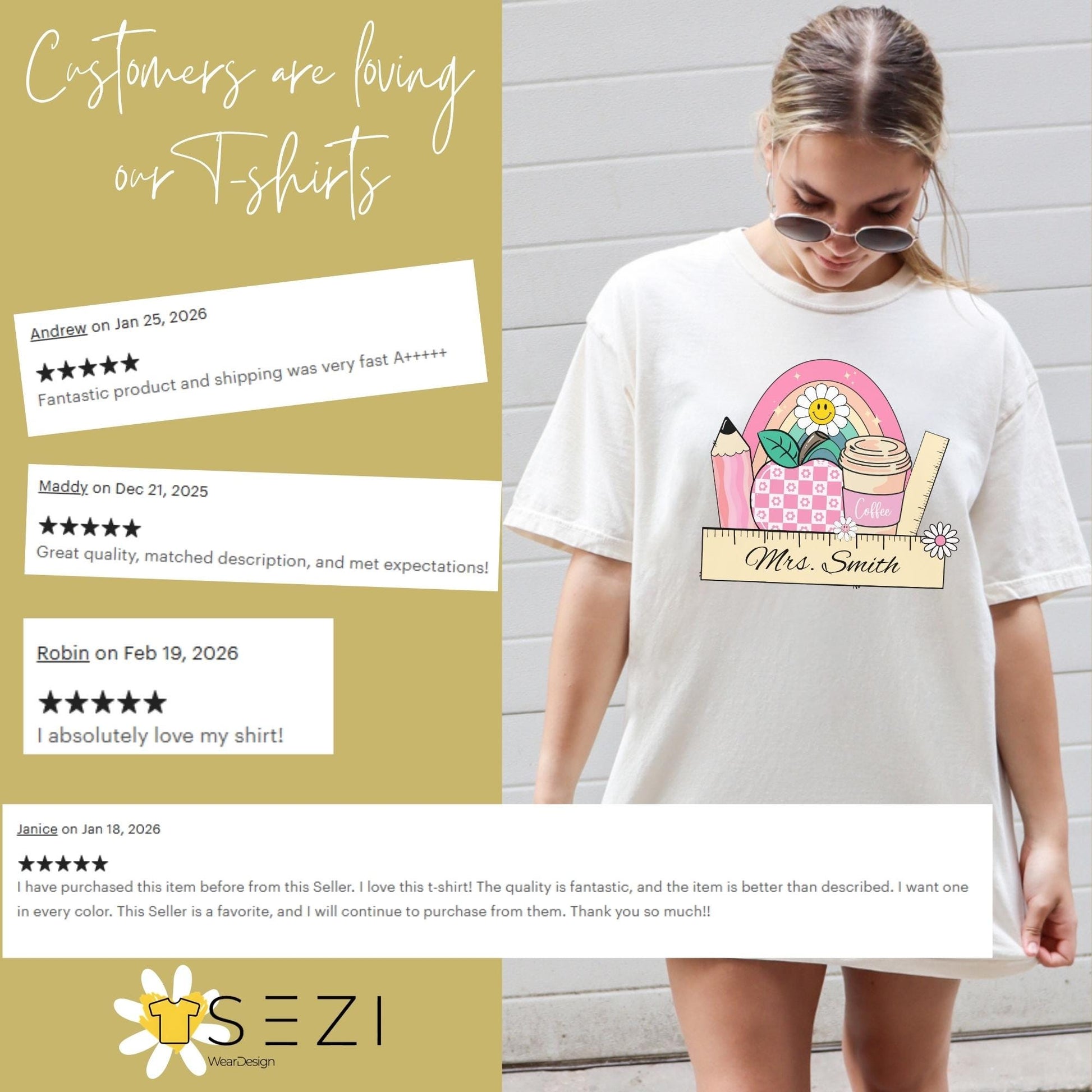 Comfort Colors® Custom Teacher Shirt, Pink Teacher Shirt, Teacher Coffee Tee, Teacher Appreciation, Back to School Gift, Last Day of School