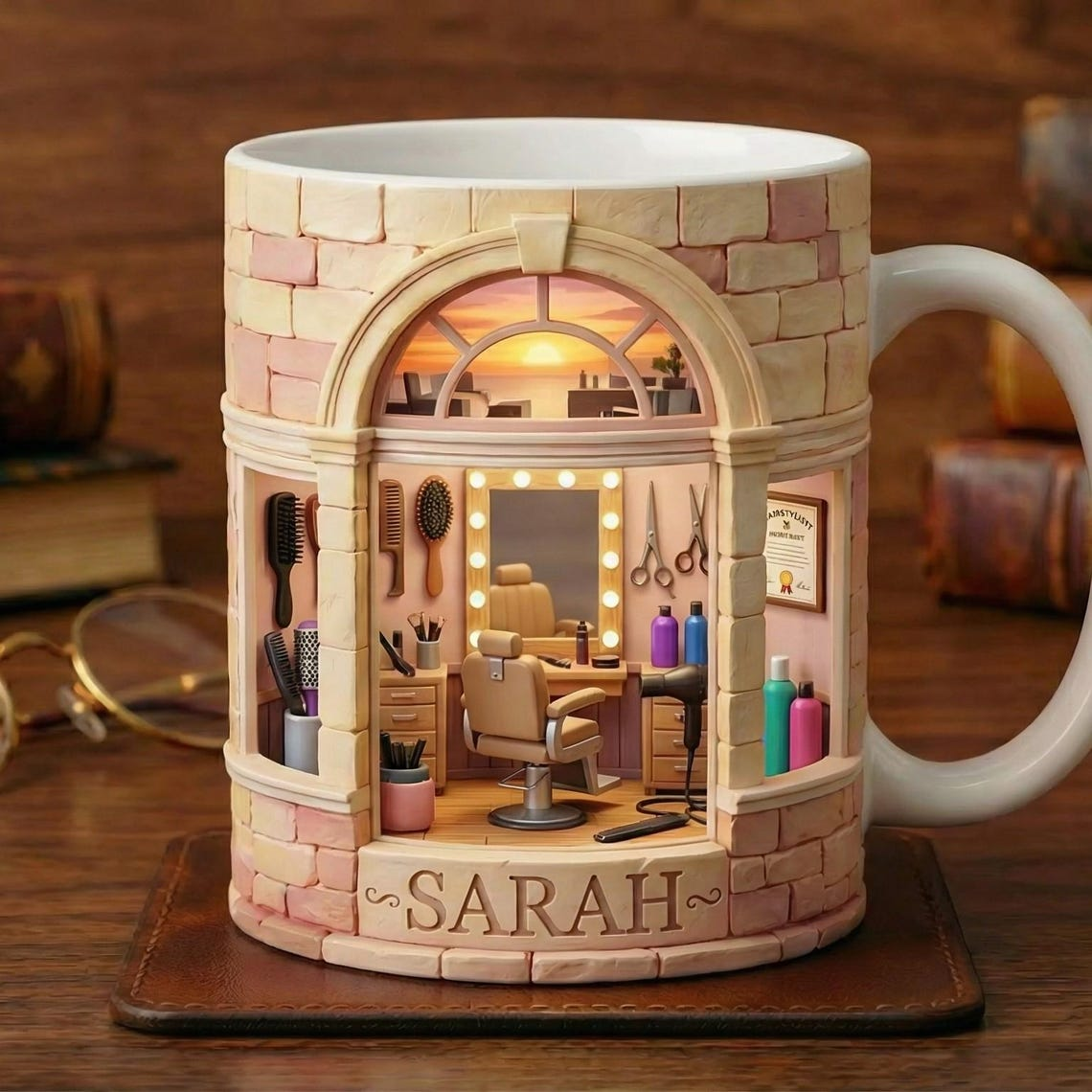 Personalized Hair Stylist Mug, Custom Name Coffee Cup, Hair Salon Gift, Hairstylist Mug, Beauty Lover Gift, Unique Gift for Her