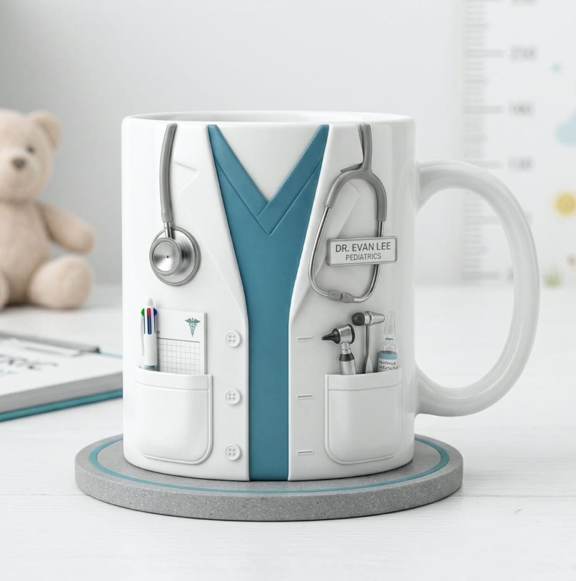 Name Doctor Mug, Custom Medical Coffee Cup, Doctor Appreciation Gift, Doctor Graduation Gift, Personalized Nurse & Physician Accent Mug