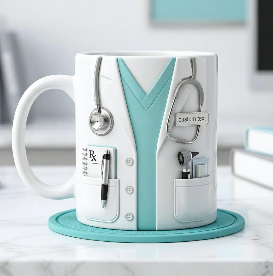 Name Doctor Mug, Custom Medical Coffee Cup, Doctor Appreciation Gift, Doctor Graduation Gift, Personalized Nurse & Physician Accent Mug