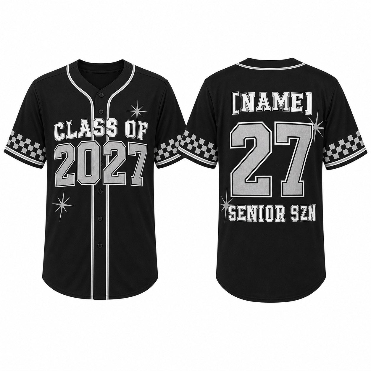 Personalized Class of 2027 Senior Baseball Jersey, Custom Name Last First Day Shirt