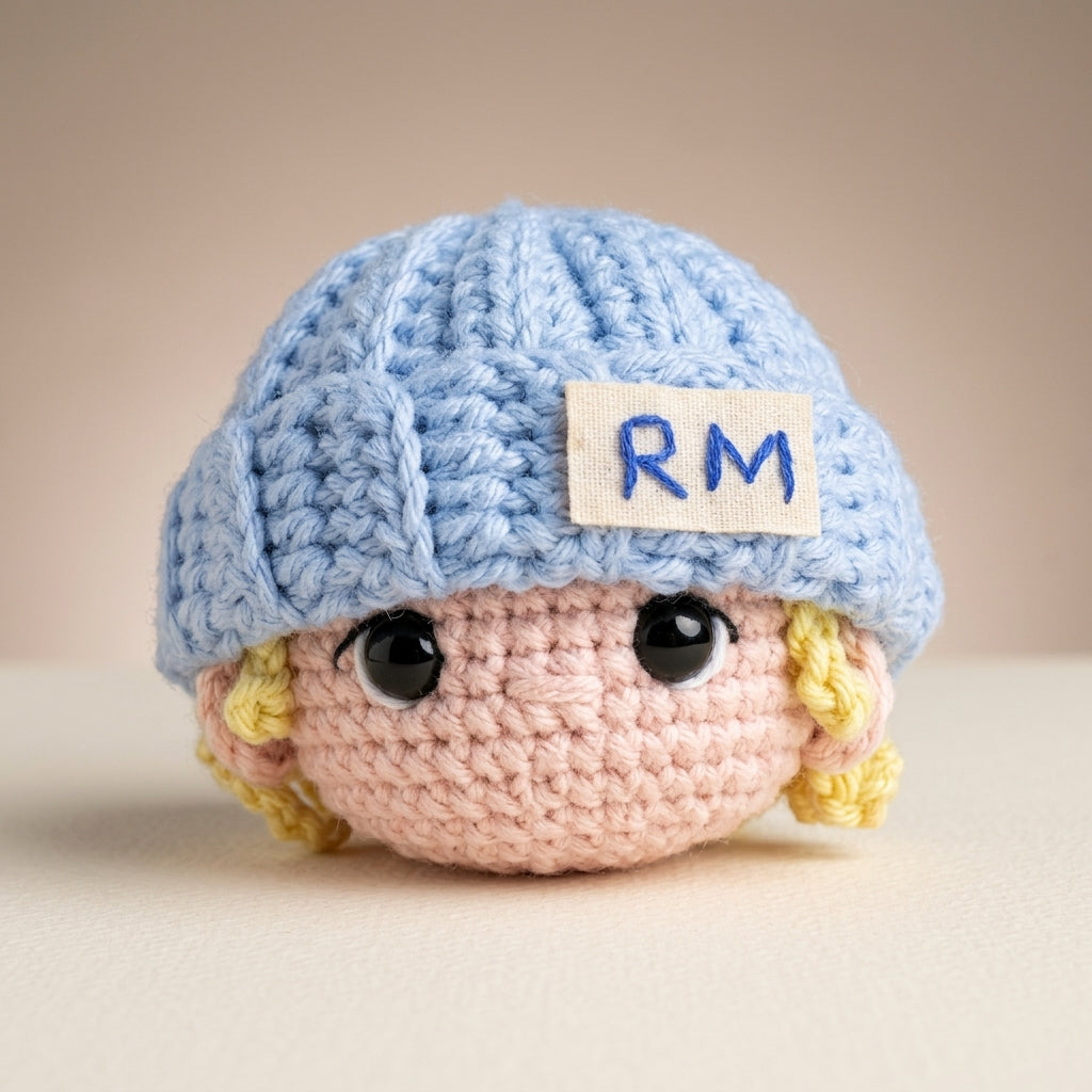 Handmade Crochet Kpop Idol Plush Keychain, Cute Chibi Doll Bag Charm & Fan Gift