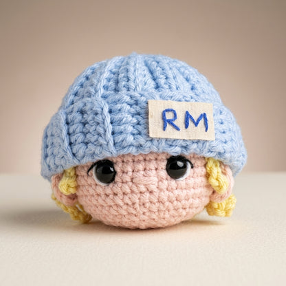 Handmade Crochet Kpop Idol Plush Keychain, Cute Chibi Doll Bag Charm & Fan Gift