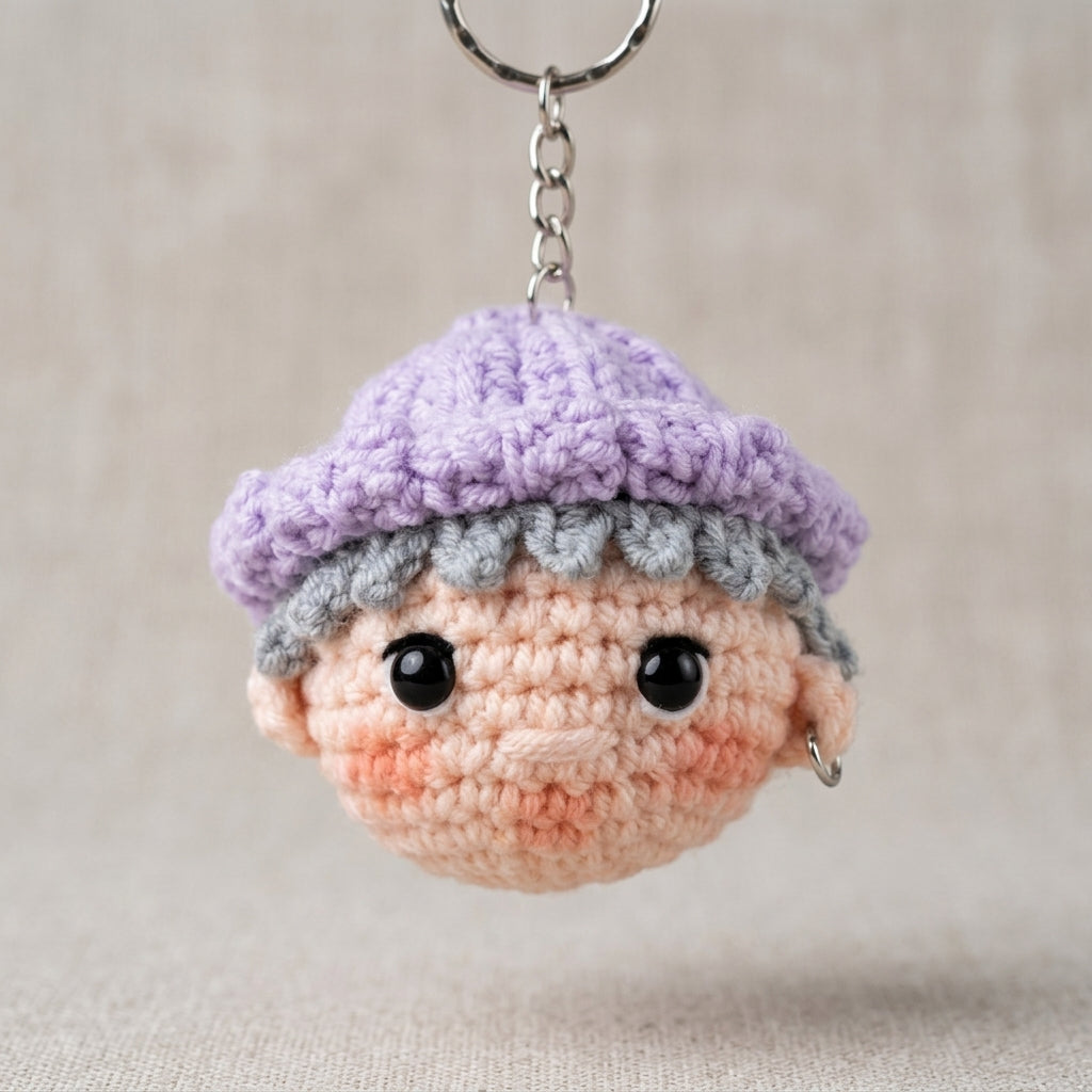 Handmade Crochet Kpop Idol Plush Keychain, Cute Chibi Doll Bag Charm & Fan Gift