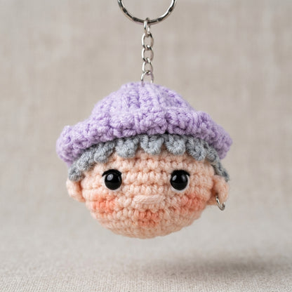 Handmade Crochet Kpop Idol Plush Keychain, Cute Chibi Doll Bag Charm & Fan Gift