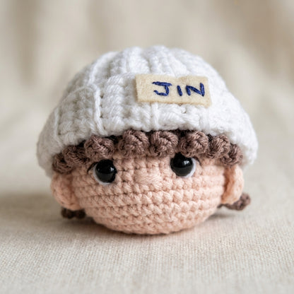 Handmade Crochet Kpop Idol Plush Keychain, Cute Chibi Doll Bag Charm & Fan Gift
